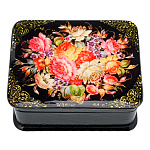 Шкатулка из папье-маше с принтом "Цветы"