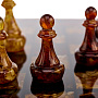 Шахматы с инкрустацией и фигурами из янтаря 37х37 см, фотография 5. Интернет-магазин ЛАВКА ПОДАРКОВ