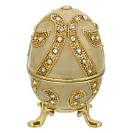 0035051Традиции ФАБЕРЖЕ Сувенир ЯЙЦО Пасхальное беж 10 см