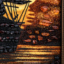 Картина янтарная "Закат. Парусник" 38х48 см, фотография 6. Интернет-магазин ЛАВКА ПОДАРКОВ