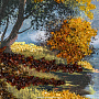 Янтарная картина "Рассвет на реке" 102х66 см, фотография 5. Интернет-магазин ЛАВКА ПОДАРКОВ