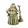 Бронзовый статуэтка "Баба-Яга с косичками", фотография 3. Интернет-магазин ЛАВКА ПОДАРКОВ