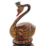 22964 Хохлома ШКАТУЛКА "Лебедь" большая