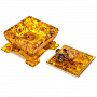 Шкатулка из янтаря квадратная "Скорпион", фотография 2. Интернет-магазин ЛАВКА ПОДАРКОВ