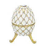  Традиции ФАБЕРЖЕ ЯЙЦО ПАСХАЛЬНОЕ белое 10 см