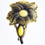 0058489/2017.4 Брошь Нарцисс (белый)