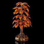 0066482-НП ДЕРЕВО ДЕНЕЖНОЕ ЯНТАРНОЕ  на подставке, выс. 42 см, шир. подставки15см