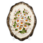 Поднос сувенирный с ручной росписью "Ромашки" 48х36 см
