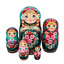 Матрешка "Цветы" 5 мест, фотография 1. Интернет-магазин ЛАВКА ПОДАРКОВ