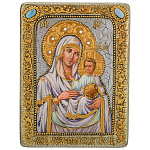 200446/15*20см Икона подарочная " Иерусалимская Гефсиманская икона БМ" мор.дуб  в ПУ(RTI-328.m