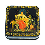 0061398-11*11см  Лаковая миниатюра Палех ПАННО "ШВЕЯ" Тейковцева