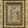 Икона "Святые Петр и Феврония" 34,5 х 40,5 см, фотография 2. Интернет-магазин ЛАВКА ПОДАРКОВ