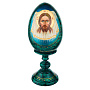 Деревянное пасхальное яйцо на подставке "Николай Чудотворец. Спас Нерукотворный", фотография 3. Интернет-магазин ЛАВКА ПОДАРКОВ