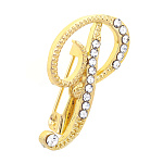 0071358/ДББКР516896  Бижутерия БРОШЬ БУКВА"Р" золотая