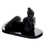 архив0056252/26*18*15см Обсидиан Скульптура "Женщина мечтающая"