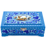 0060911/23*14см Хохлома Шкатулка  "Тройка/зима)Р7  