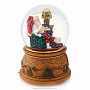 Стеклянный шар "Санта отдыхает" со снегом, фотография 3. Интернет-магазин ЛАВКА ПОДАРКОВ