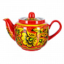 Чайник заварочный 0,6 л "Кудрина". Хохлома, фотография 3. Интернет-магазин ЛАВКА ПОДАРКОВ