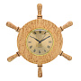 Часы настенные из карельской березы "Штурвал", фотография 1. Интернет-магазин ЛАВКА ПОДАРКОВ