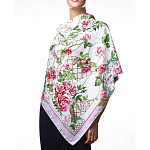  Сувенирный платок СОЛОВЕЙ 90*90см состав:шелк70% вискоза30% МД НиныРучкиной