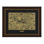 /42*55см Офорт черно-белый "Военная авиация МИГ-35" коллаж