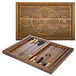 0065866/122-14 Нарды+Шашки "СЕВАНСКИЕ-2" из массива черного дуба 36*46см