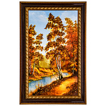 Картина янтарная "Пейзаж" 28х47 см