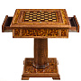 Янтарный стол с шахматами и нардами 62х62 см, фотография 18. Интернет-магазин ЛАВКА ПОДАРКОВ