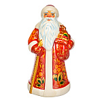 0061330 Хохлома Скульптура ДЕД МОРОЗ   9*16см (фаянс)