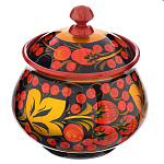43101 Хохлома Сахарница малая 11*12,5см