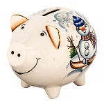 0068317 КОПИЛКА  "Поросенок" Фарфор, в цвете