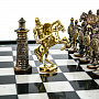 Шахматы из камня с бронзовыми фигурами "Русские богатыри" 47х47 см, фотография 4. Интернет-магазин ЛАВКА ПОДАРКОВ