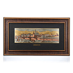/27,5*55см Офорт цветной  "Старая Москва.Панорама.19 век. Москворецкий мост" 