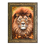 300210 НП-Картина Янтарная " ЛЕВ" 60*40 см