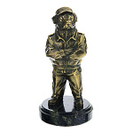 0037871 Бронза Статуэтка "ПЕС-ОХРАННИК" (4.307)