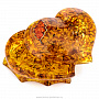 Шкатулка из янтаря "Сердце. Дубовый лист", фотография 5. Интернет-магазин ЛАВКА ПОДАРКОВ