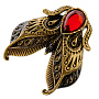 Брошь с янтарем "Лунный мотылек", фотография 1. Интернет-магазин ЛАВКА ПОДАРКОВ