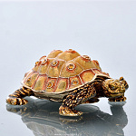 0023720 Традиции ФАБЕРЖЕ Сувенир-ШКАТУЛКА"ЧЕРЕПАХА морская" 3*6*8,5см В09-8