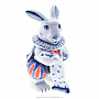 Статуэтка "Кролик". Гжель в цвете, фотография 6. Интернет-магазин ЛАВКА ПОДАРКОВ