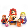 Детская матрешка "Грушенька" 5 мест, фотография 3. Интернет-магазин ЛАВКА ПОДАРКОВ