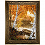 Картина янтарная "Летний вечер у реки. Лодка" 60х80 см, фотография 1. Интернет-магазин ЛАВКА ПОДАРКОВ