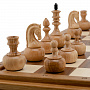 Игровой набор с шахматами из массива черного дуба 48х48 см, фотография 6. Интернет-магазин ЛАВКА ПОДАРКОВ