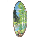 0066022 Картина каменная "Русская природа" (Срез большой) 71*28см