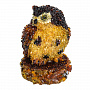 Скульптура из янтаря "Сова на пеньке", фотография 1. Интернет-магазин ЛАВКА ПОДАРКОВ