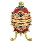  Традиции ФАБЕРЖЕ ЯЙЦО ПАСХАЛЬНОЕ красное 9,5 см