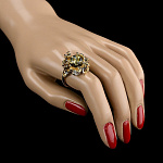 820936/7,98г  Серебро 925* КОЛЬЦО вст.Янтарь р/п