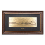 /27*55см Офорт черно-белый " Панорама Санкт-Петербурга. Вид с Невы"