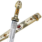 0076298 Оружие сувенирное КИНЖАЛ, украшен сердолик