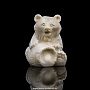 Скульптура из рога лося "Медведь с бочкой", фотография 1. Интернет-магазин ЛАВКА ПОДАРКОВ