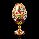 Пасхальное яйцо-рюмка с позолотой и эмалью. Златоуст